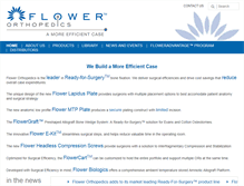 Tablet Screenshot of flowerortho.com